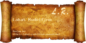 Lakat Rudolfina névjegykártya